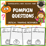 Pumpkin Questions - Writing Activity - No Prep Worksheet -