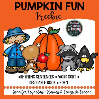 Preview of Pumpkin Reading and Rhyming Activities - FREEBIE