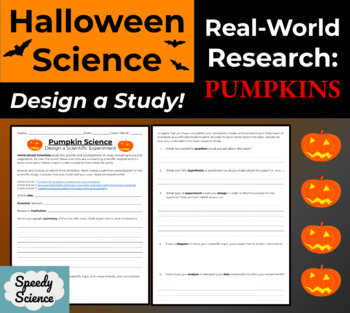 Preview of Pumpkin Research Real World Science Study Halloween