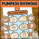 Pumpkin Rhyming Game, Phonological Awareness, Literacy Center