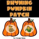 Pumpkin Rhyming Match for Google Slides™ Distance Learning