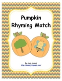 Pumpkin Rhyming Match