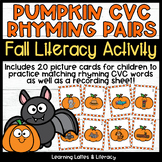 Pumpkin Rhyming Pairs Rhyme Matching Picture Cards Kinderg