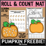 Pumpkin Roll and Count Mat with Printable Manipulatives Di