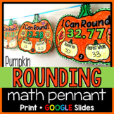 Pumpkin Rounding Decimals Math Pennant Activity - print an