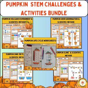 Preview of Pumpkin STEM Challenges & Activities BUNDLE