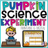 Pumpkin Science Experiment - Sink or Float - Digital and P