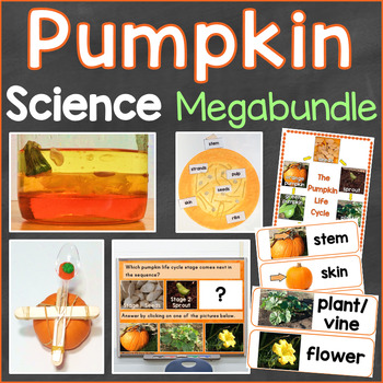 Preview of Pumpkin Science Mega Bundle STEM, Life Cycle, Parts of a Pumpkin, Crafts, & More