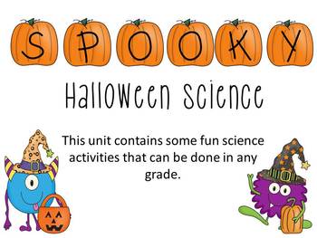Preview of Spooky Halloween Science experiments and activities
