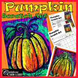 Pumpkin Scratch Art : Halloween and Fall Art Lesson Plan