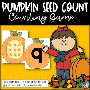 Pumpkin Seed Count Math Center Activities Pre-K Kindergarten | TPT