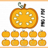 Pumpkin Seed Counting Clip Art Fall Math Clipart Count to 