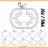 Pumpkin Seed Counting Clip Art Fall Math Clipart Count to 