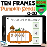 Pumpkin Seed Ten Frame Subitizing BOOM Card Math Digital T
