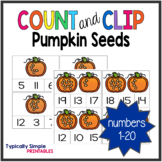 Pumpkin Seeds Count and Clip Cards