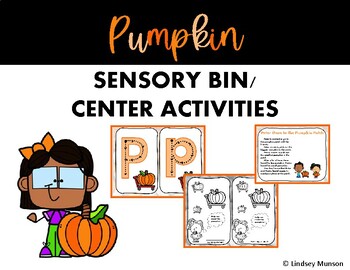 Preview of Pumpkin Sensory Bin and Center Activities for Beginning Learners