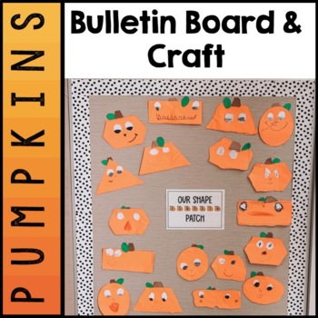 Preview of Pumpkin Shape Craft | Bulletin Board Set | Kindergarten | Halloween