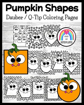 Preview of Pumpkin Shape Dauber Printable - Q-Tip Art - Math - Halloween, Thanksgiving