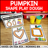 Pumpkin Shape Play Dough Morning Work Task Box Center for Fall