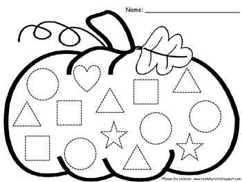 Preview of Pumpkin Shape Trace, Count, and Graph FREEBIE!
