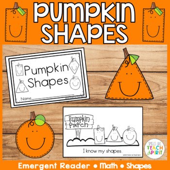 Preview of Pumpkin Shapes | 2D | Math | Emergent Reader | Pumpkins