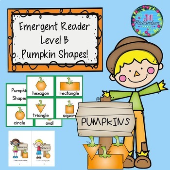 Preview of Fall Halloween Math Reader - Pumpkin Shapes Preschool Kindergarten 1st Grade ESL