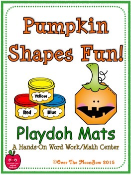 Preview of Pumpkin Shapes Fun! Playdoh Activity Pack