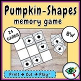Free Pumpkin Shapes Memory Game For Kids