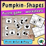Free Pumpkin Shapes Puzzle Game For Kids