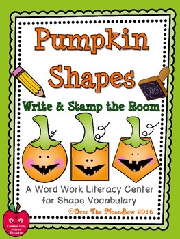 Preview of Pumpkin Shapes Write / Stamp the Room Activity Pack