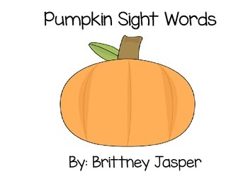 Preview of Pumpkin Sight Words