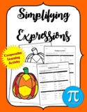 Pumpkin Simplifying Expressions - Combine Like Terms