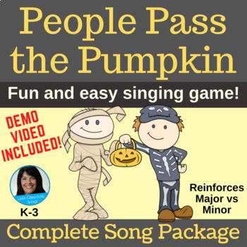Preview of Pumpkin Song & Halloween Singing Game - Pass the Pumpkin & Boomwhackers Activity