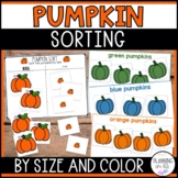 Pumpkins Sorting By Size and Color | Sorting Mats and Worksheets