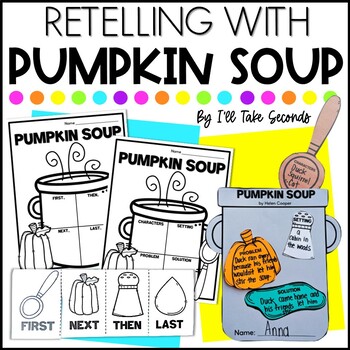 Preview of Pumpkin Soup Comprehension | Pumpkin Soup Retelling | Fall Reading