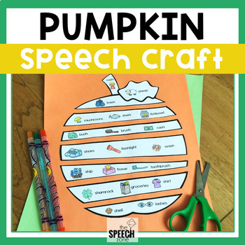 Fall Pumpkin Speech Craft by The Speech Zone | Teachers Pay Teachers