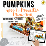 Pumpkin Speech Therapy Mini Unit | Digital + Printable
