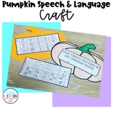 Pumpkin Speech and Language Craft - Speech Therapy