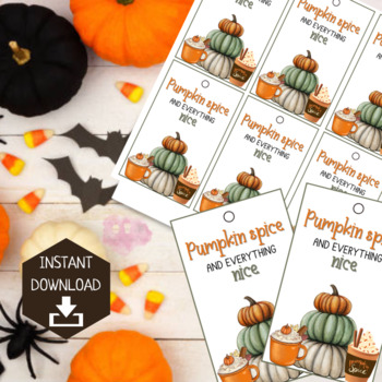 Pumpkin Spice & Everything Nice Tags, Printable Teacher Appreciation H -  Sunshinetulipdesign