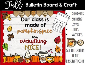 Preview of Pumpkin Spice Fall Bulletin Board and Writing Craft