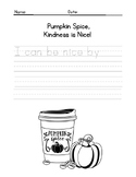 Pumpkin Spice Fall Writing