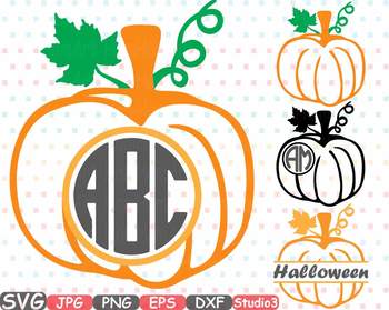 Preview of Pumpkin Split Circle Fall Thankgiving clipart studio3 autumn outline 56sv