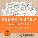 Pumpkin Stew Song Activity | Games | October Activities