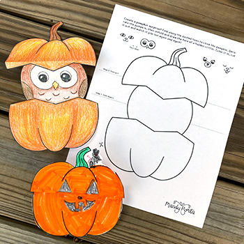 Preview of Pumpkin Surprise Drawing & Coloring Activity | Fall and Halloween Craft
