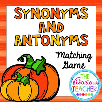 Preview of Pumpkin Synonyms and Antonyms for Upper Elementary/ Early Middle School