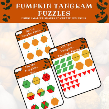 Preview of Pumpkin Tangram Puzzles | Autumn Tangrams | $1 Deal | Dollar Deal