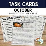 Pumpkin Task Cards for Informational Text Reading Practice