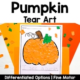 Pumpkin Tear Art Craft | October Craft | Fine Motor