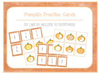 Preview of Pumpkin (Thanksgiving) Fraction Cards - Montessori Inspired