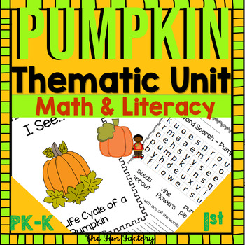Preview of Pumpkin Thematic Unit - Pumpkin Activities - Emergent Readers Life Cycle Pumpkin